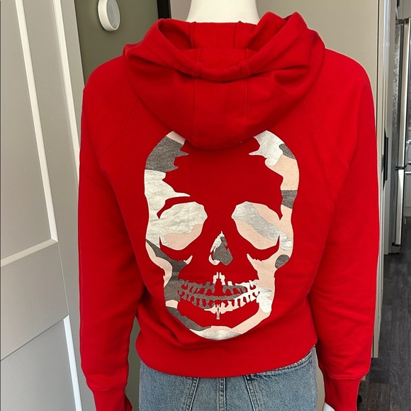 Zadig & Voltaire Clipper Camo Skull Hoodie NWT - Picture 1 of 10
